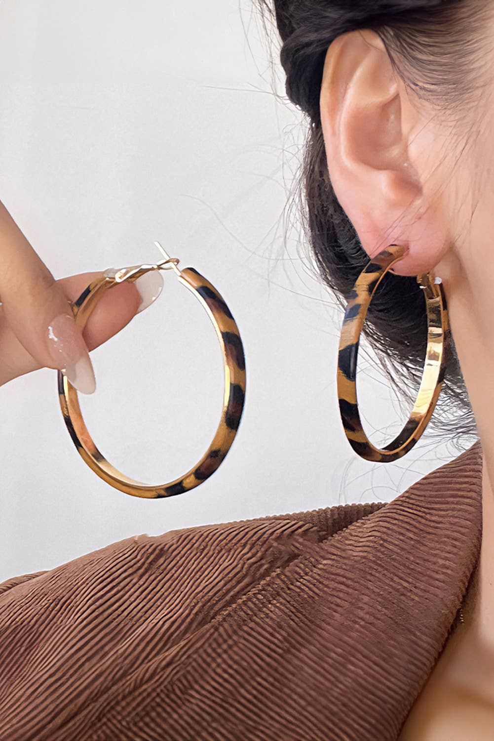 Bold Leopard Hoop Earrings