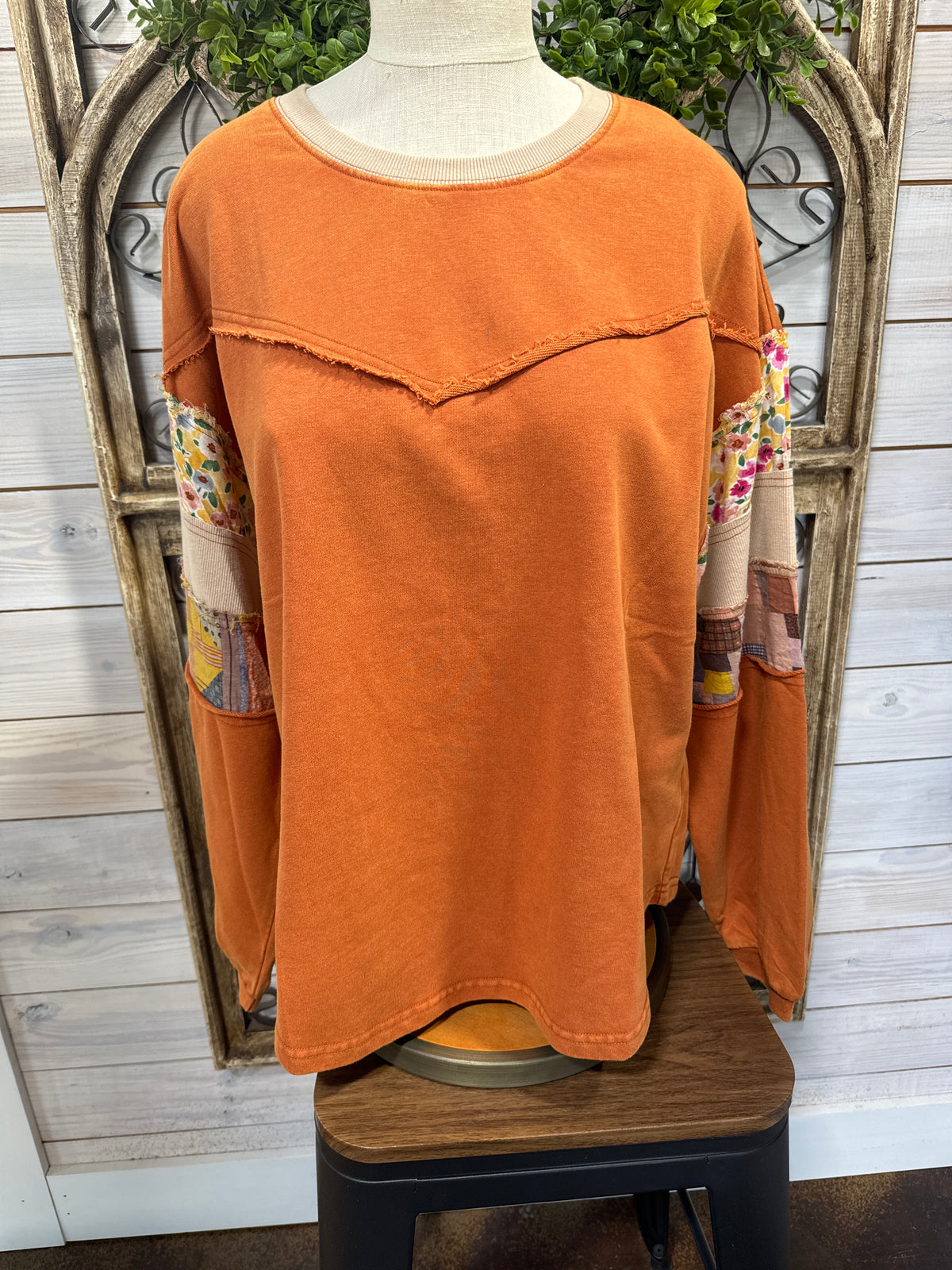 Printed Sleeve Top