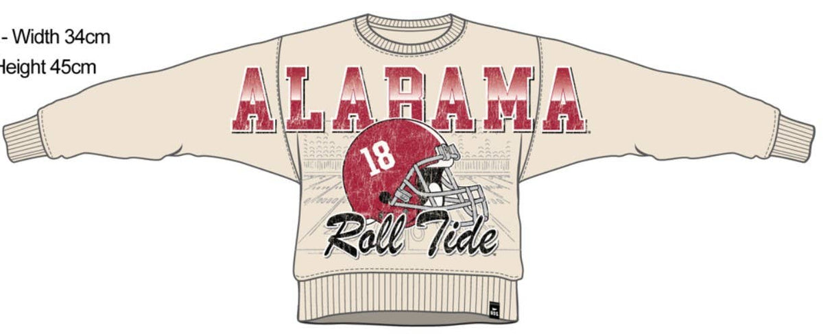 Alabama Homefield Lantern Sleeve Crew