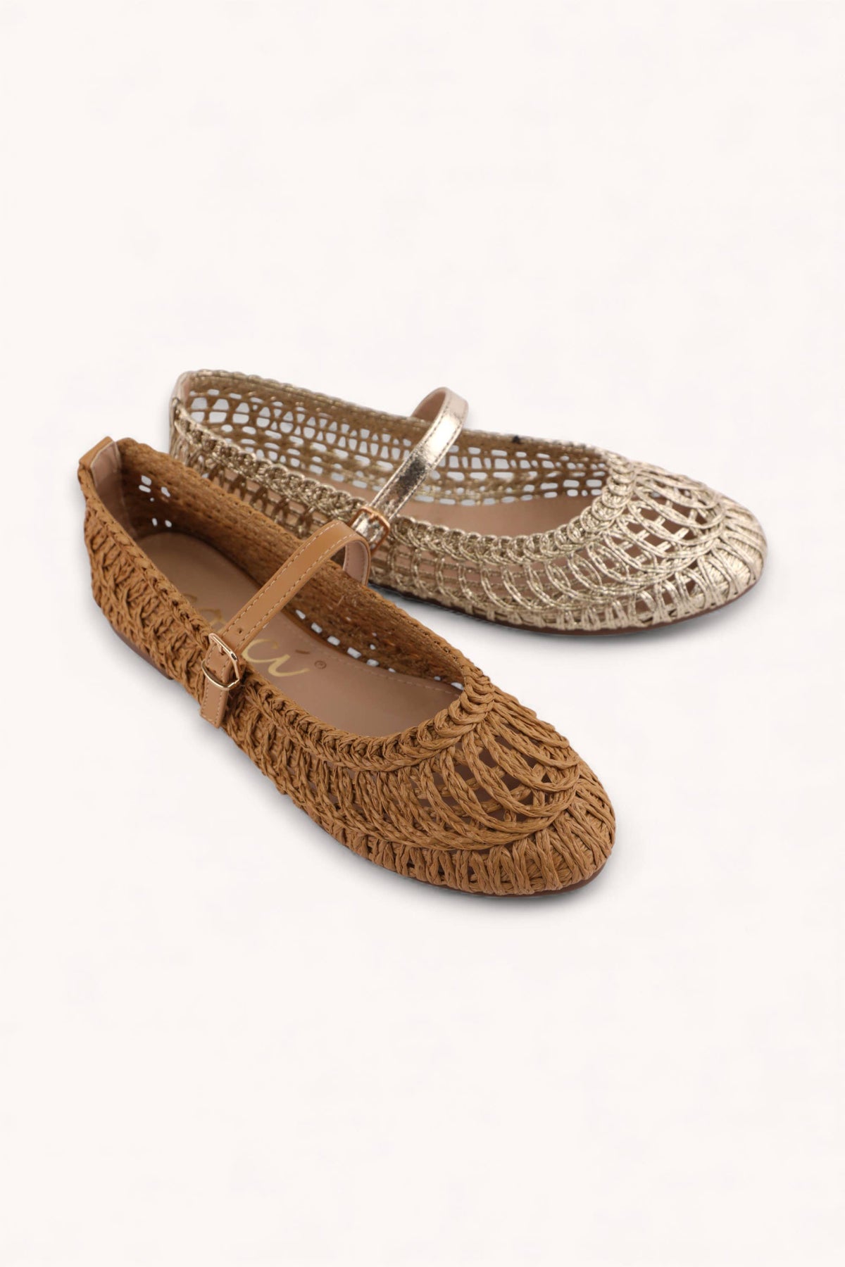 SUSAN WOVEN DESIGNED MARY JANE FLAT