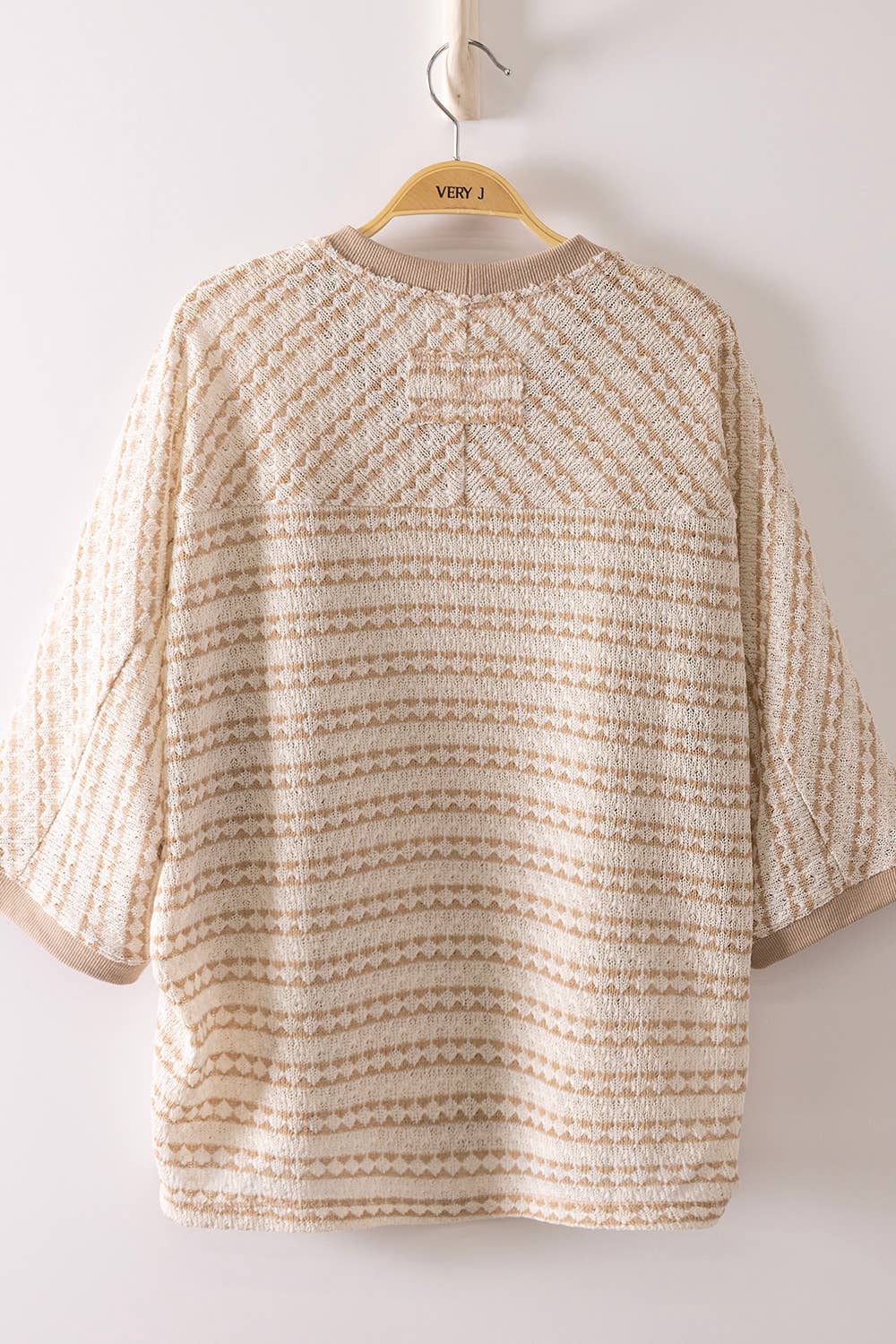Textured Stripe Knit Top