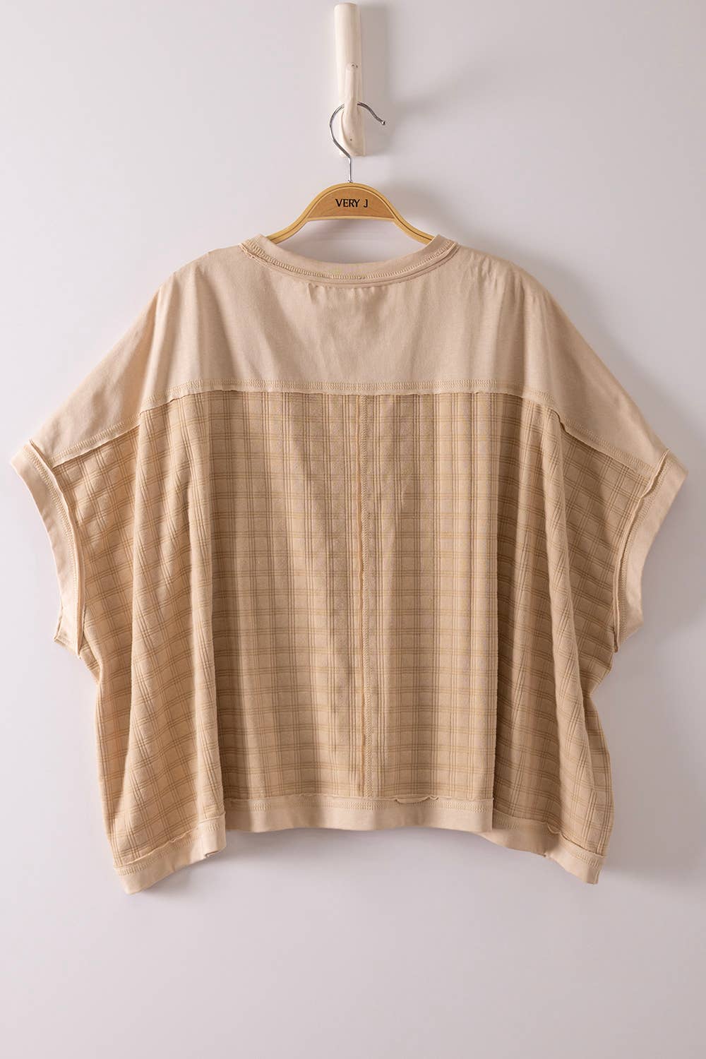 Dolman Sleeve Textured Knit Casual Top