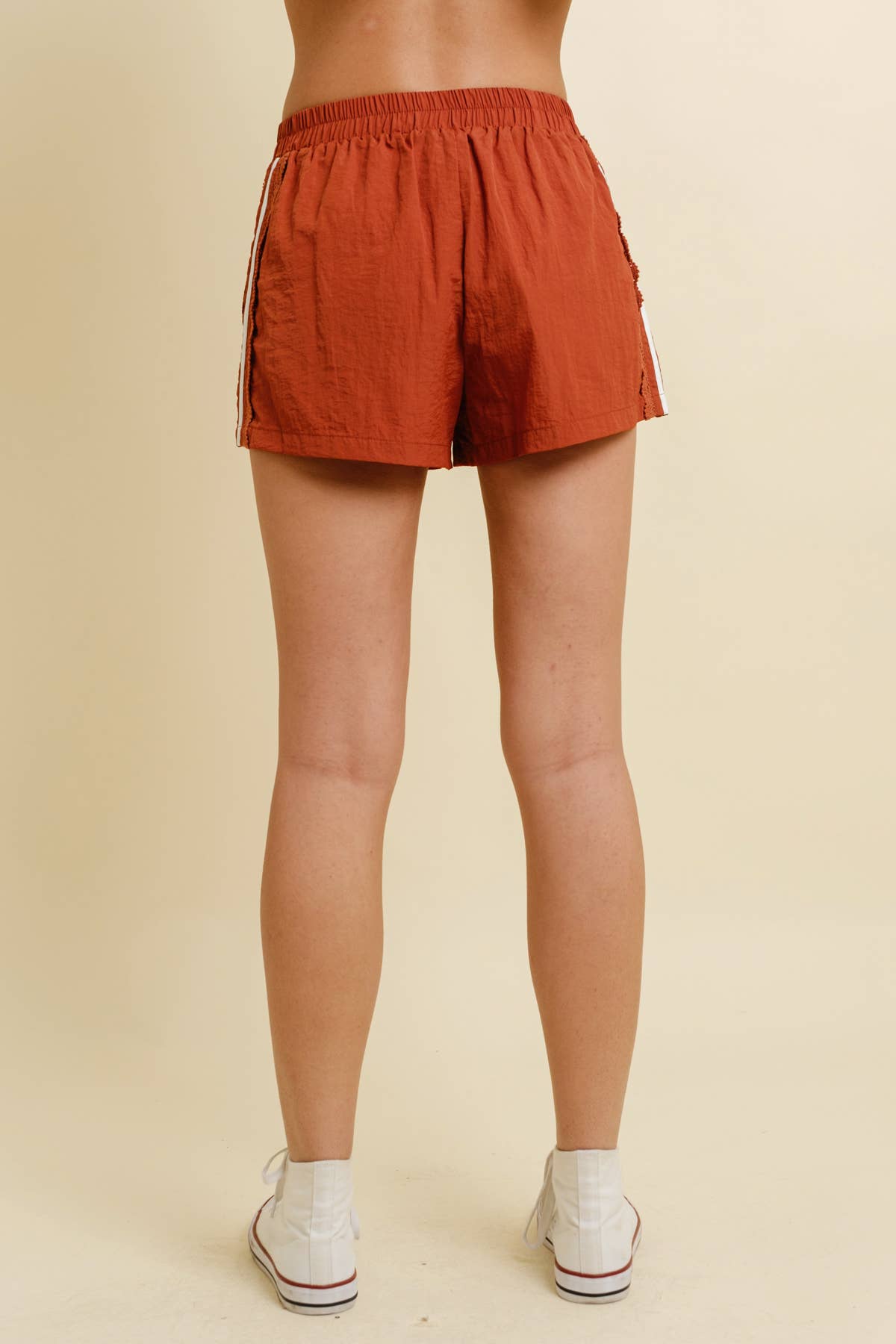 LACE TRIM GAME DAY SHORTS