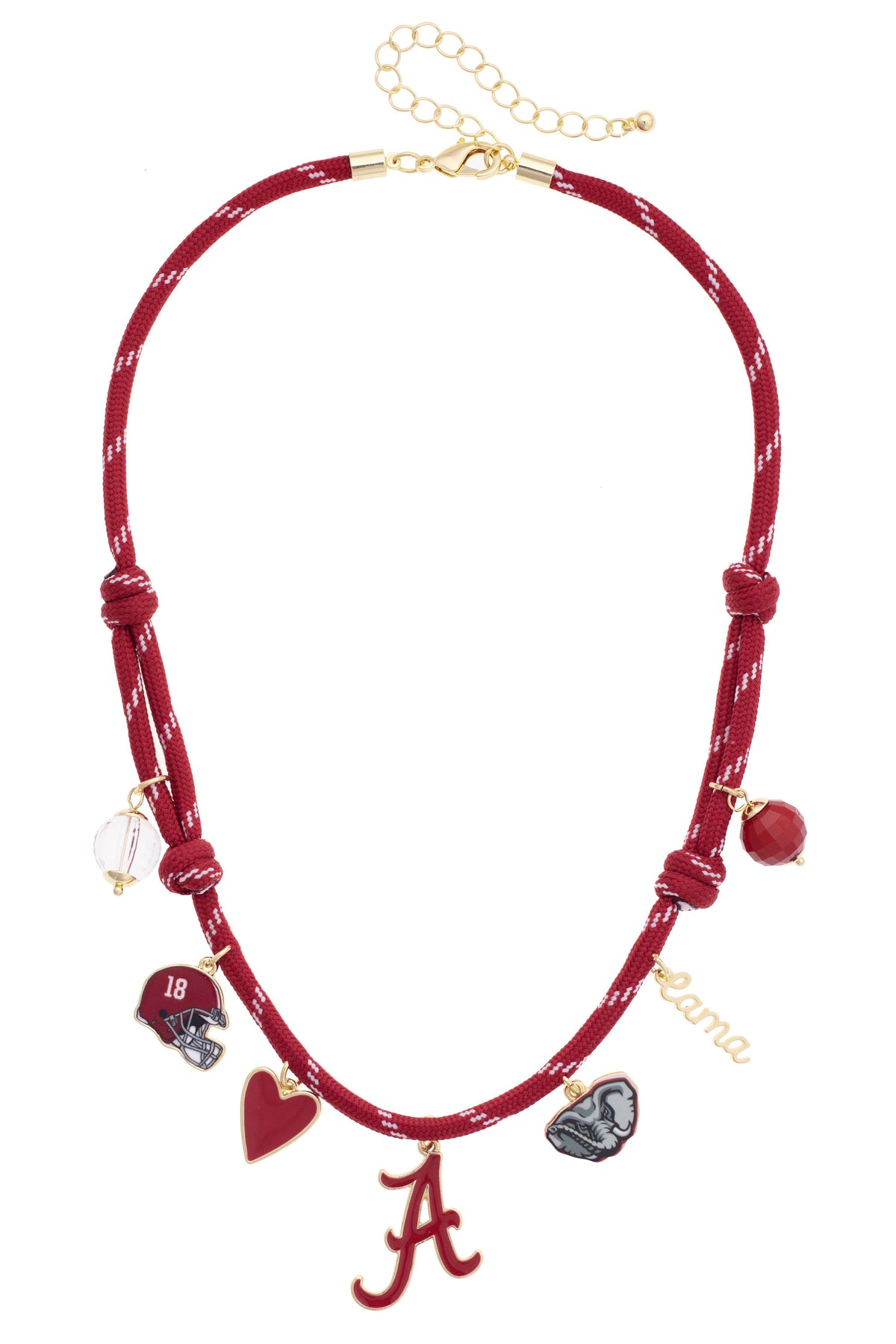 Alabama Paracord Multi Charm Necklace