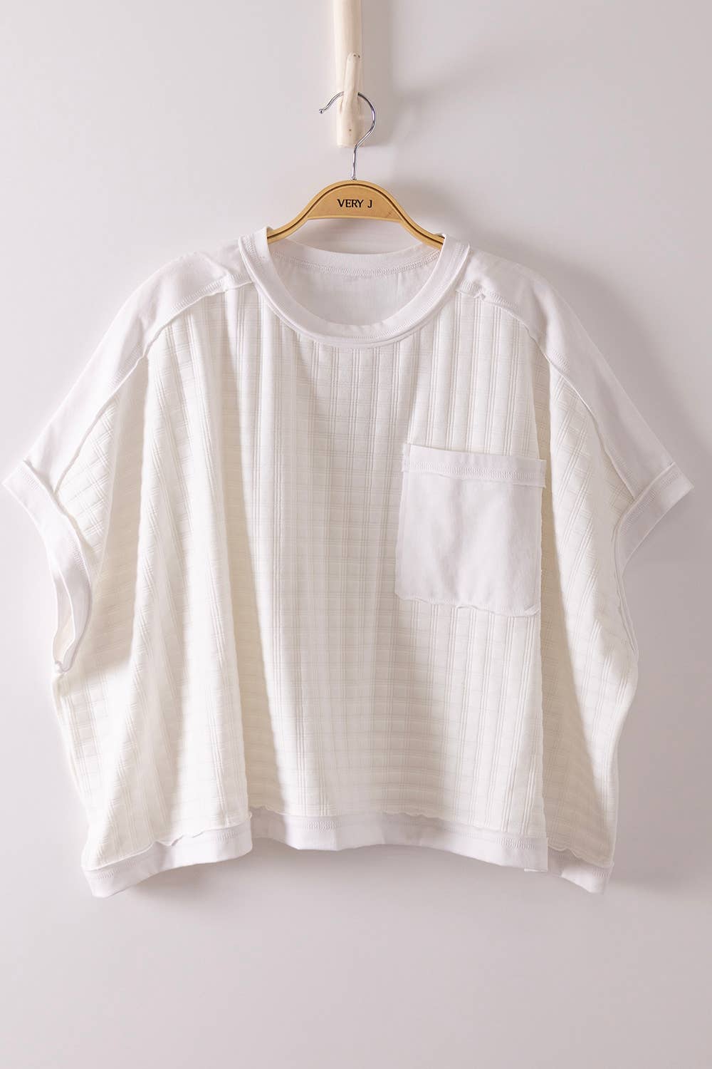 Dolman Sleeve Textured Knit Casual Top