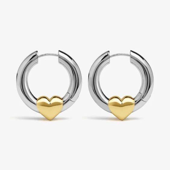 18K Stainless Steel Tarnish Free Waterproof Hoop earrings