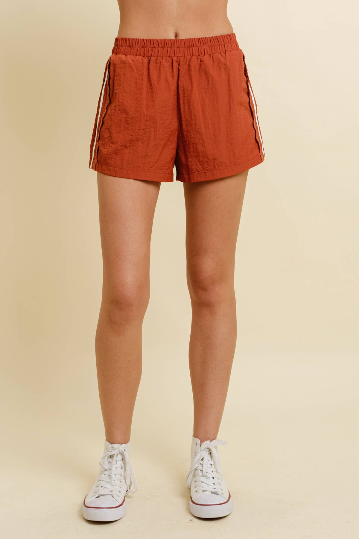 LACE TRIM GAME DAY SHORTS