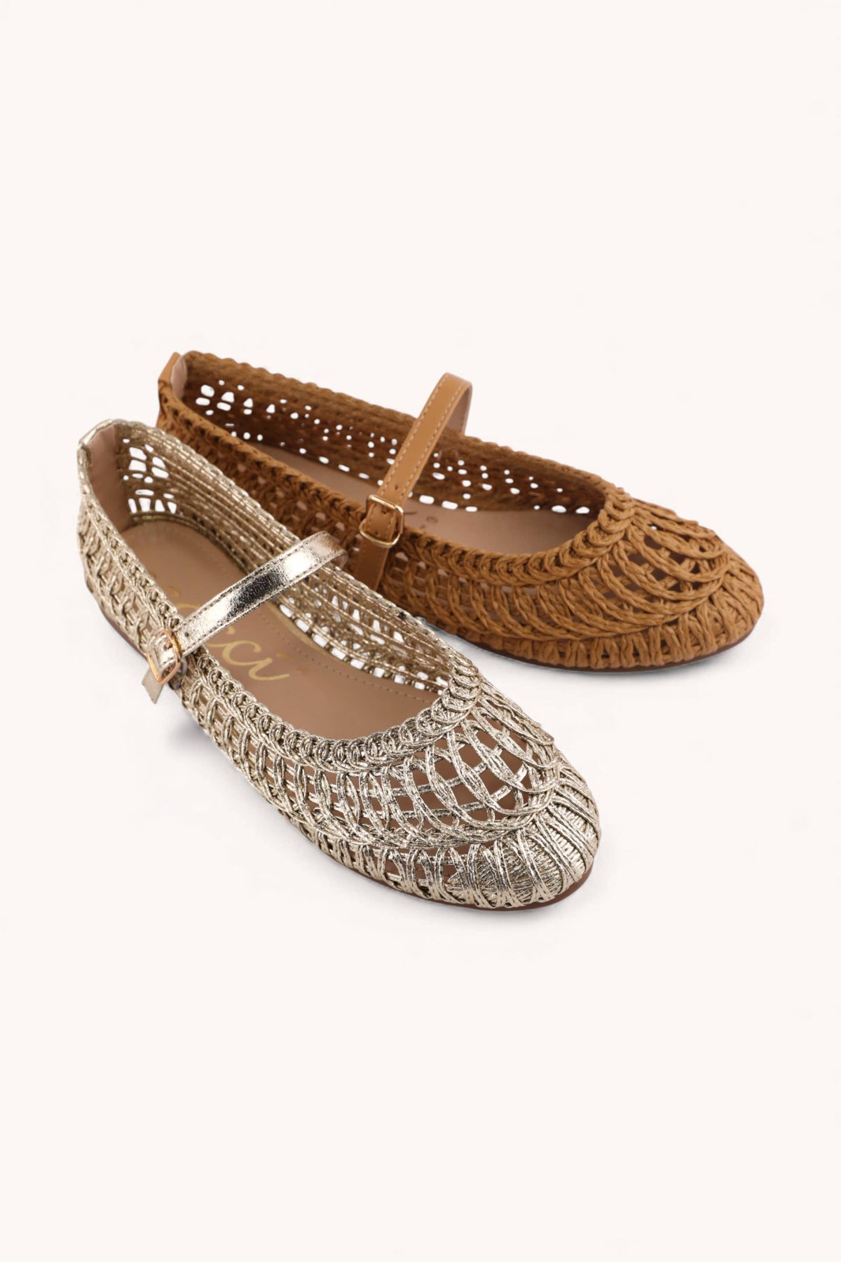 SUSAN WOVEN DESIGNED MARY JANE FLAT