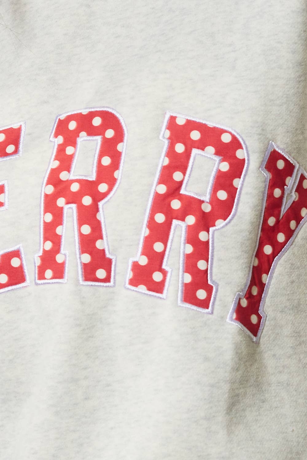 IT2594E-MERRYW | "MERRY" Varsity Mock Neck Sweatshirt