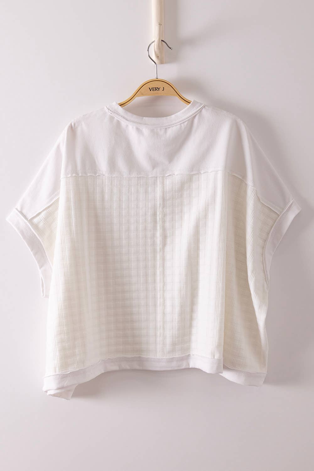 Dolman Sleeve Textured Knit Casual Top