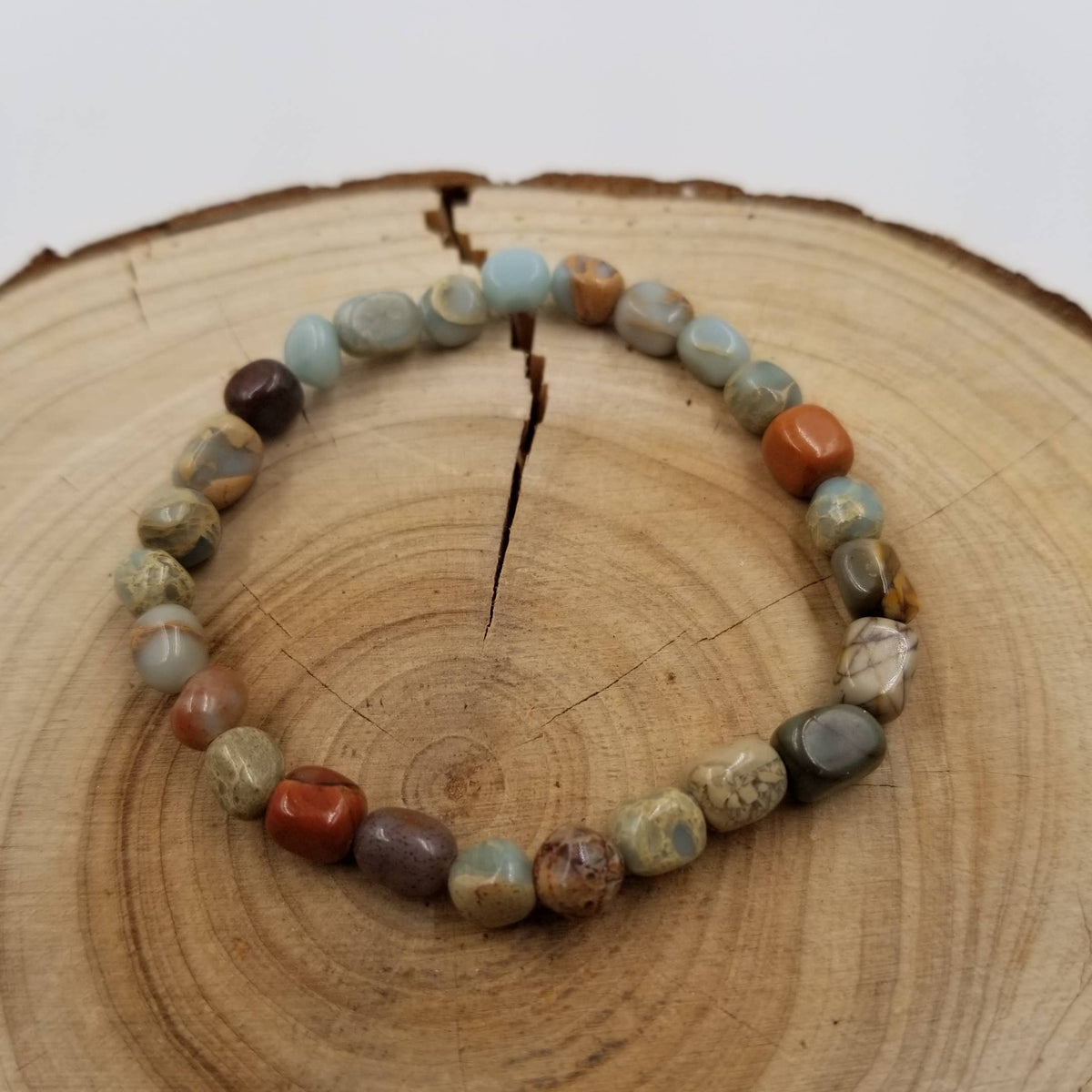 Natural Stone Beaded Irregular Bracelet