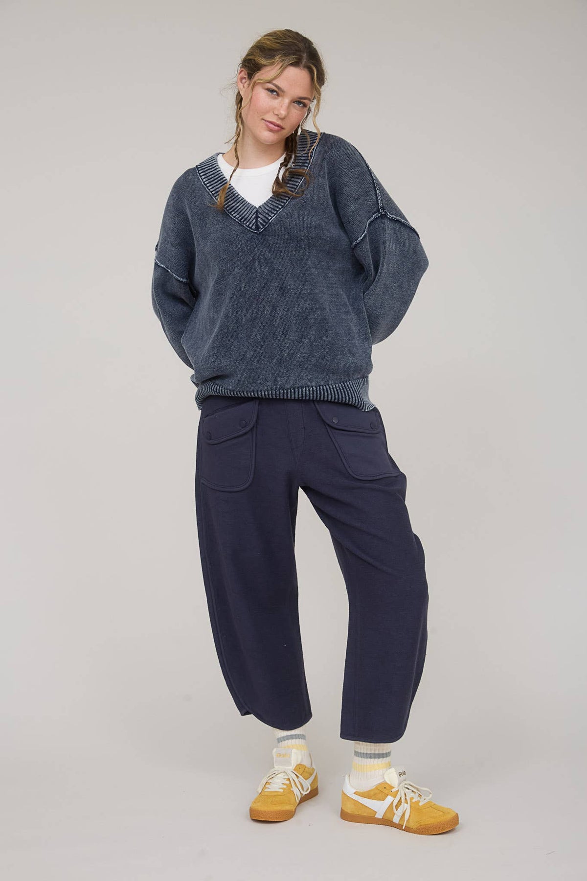 POCKET DETAIL KNIT LOUNGE PANTS