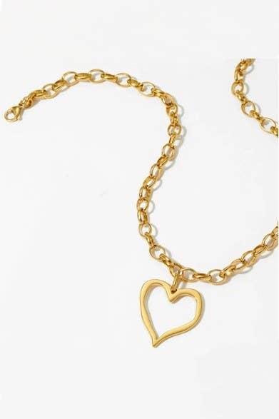 18K TARNISH FREE HEART NECKLACE