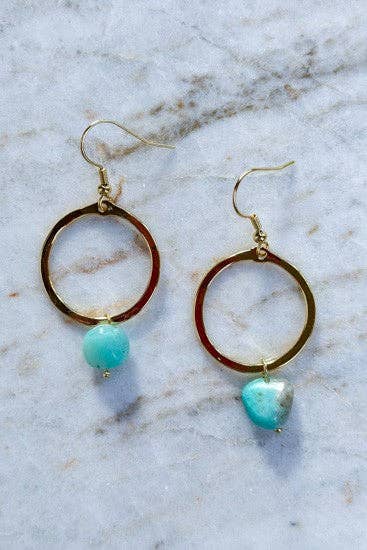 Maison Earring Blue Sky Gold
