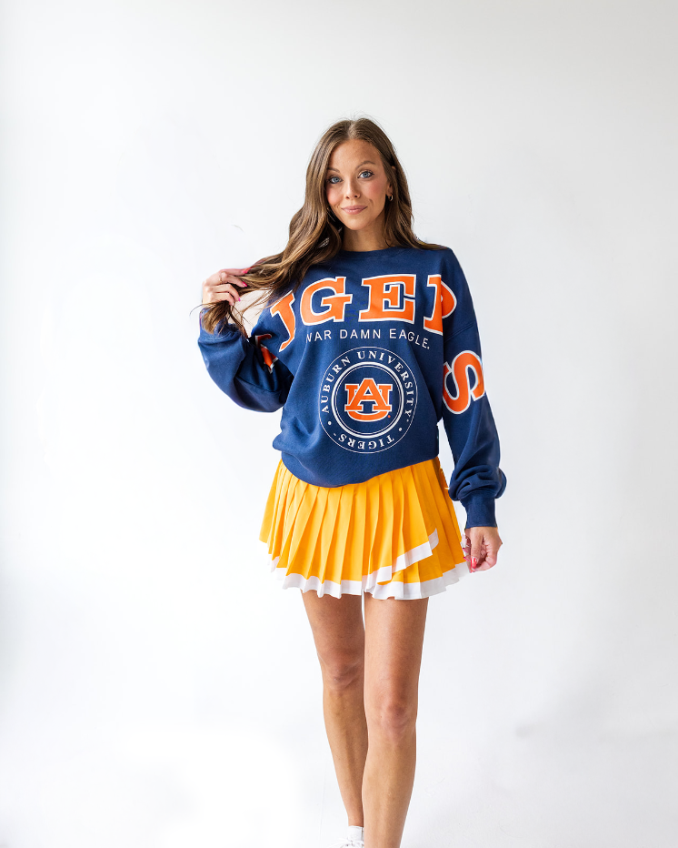 Auburn Philly Split Lantern Sleeve Crew