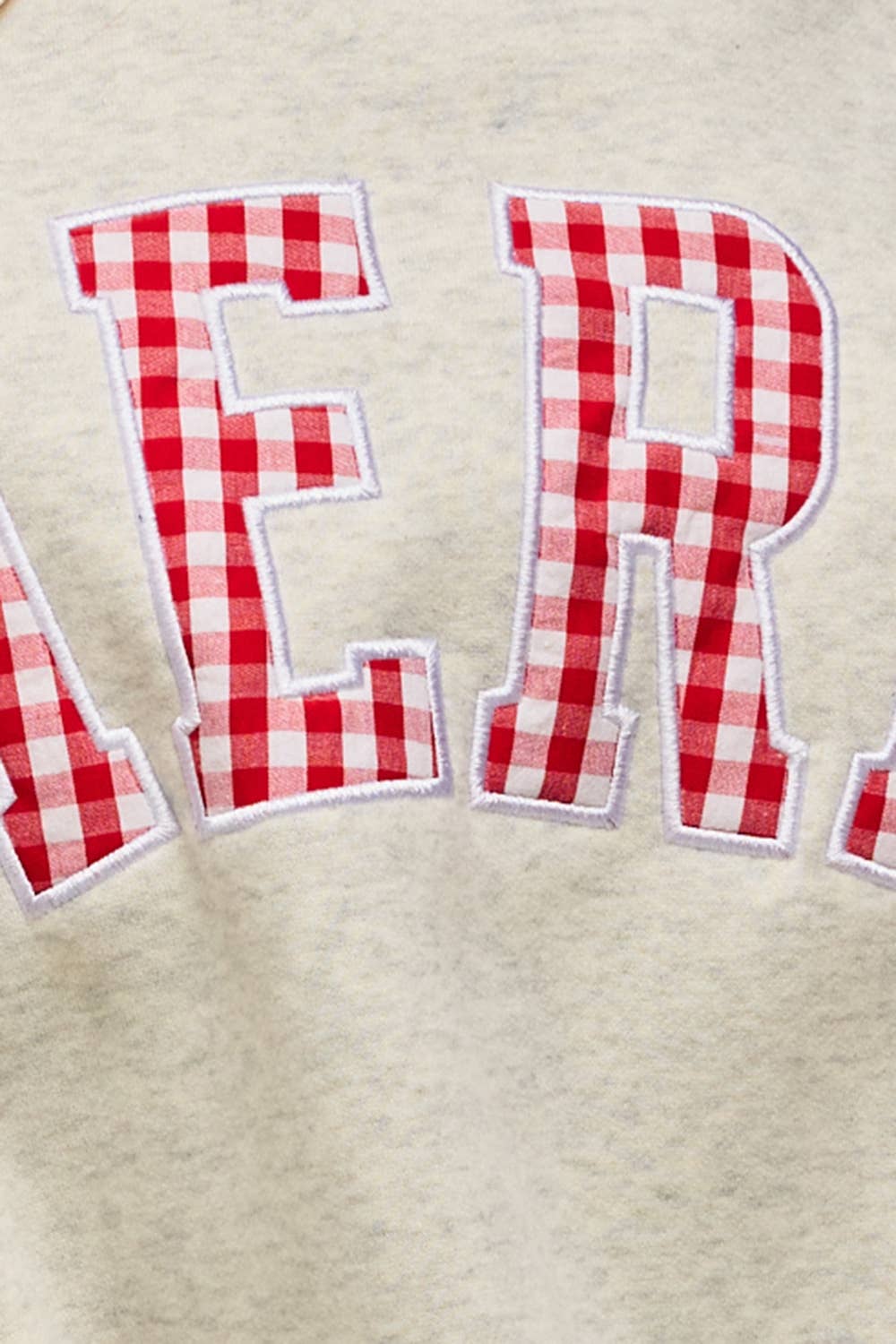 IT2594E-MERRYW | "MERRY" Varsity Mock Neck Sweatshirt