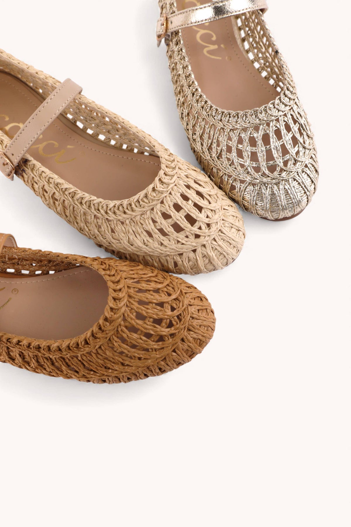 SUSAN WOVEN DESIGNED MARY JANE FLAT