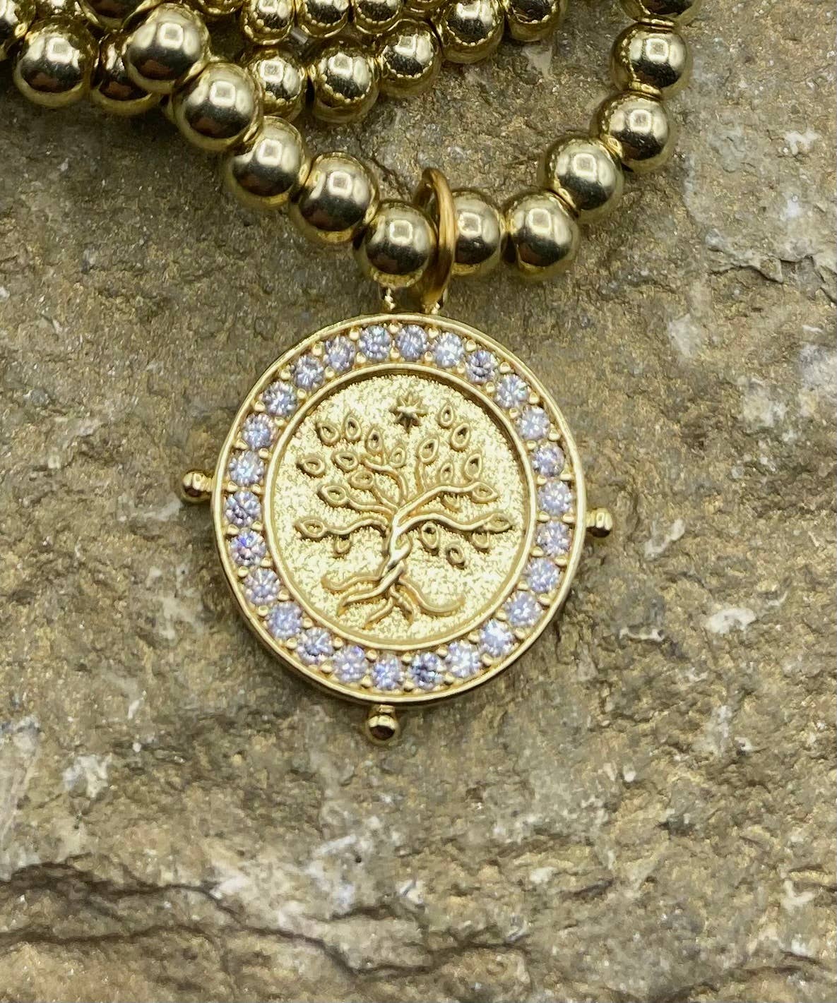 Tree of Life Gold Charm Bracelet