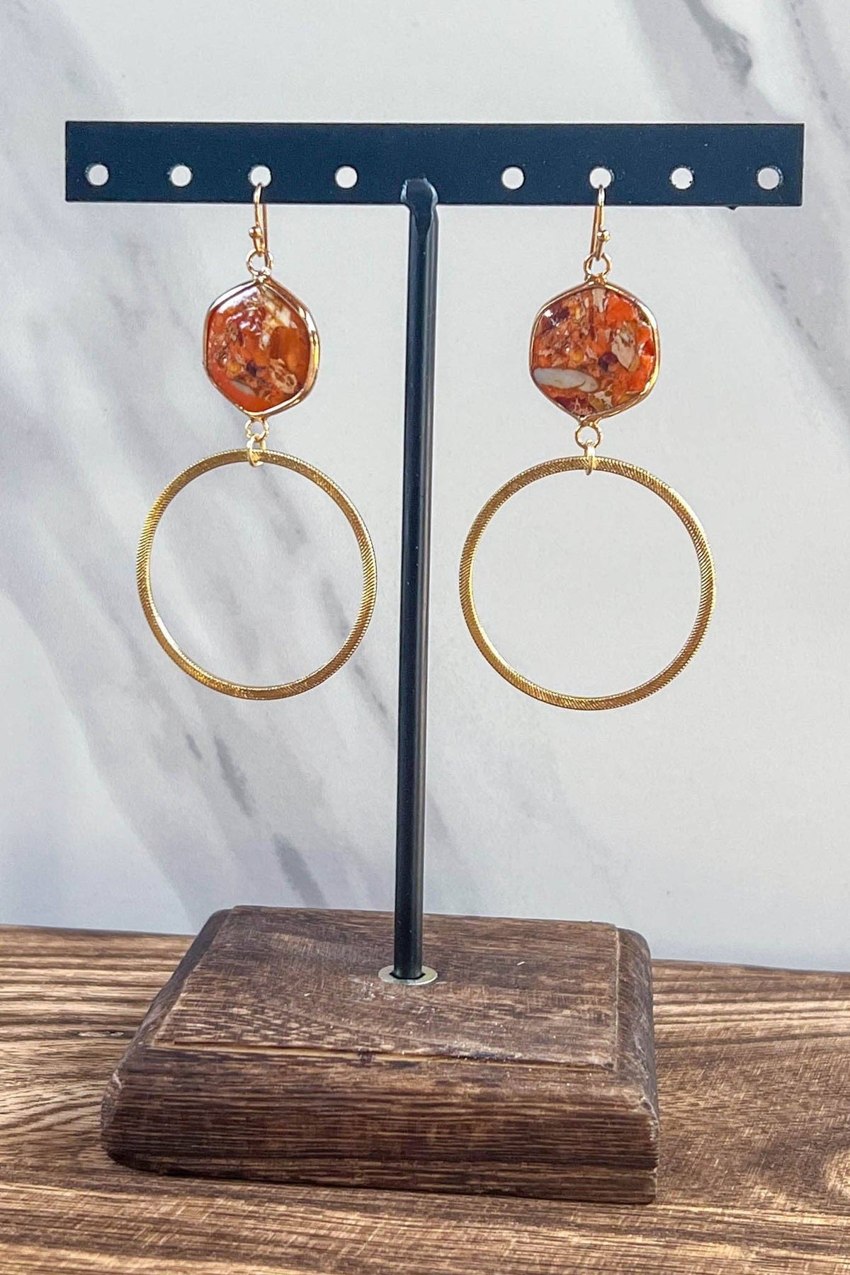 Janet Hoop Earrings Orange