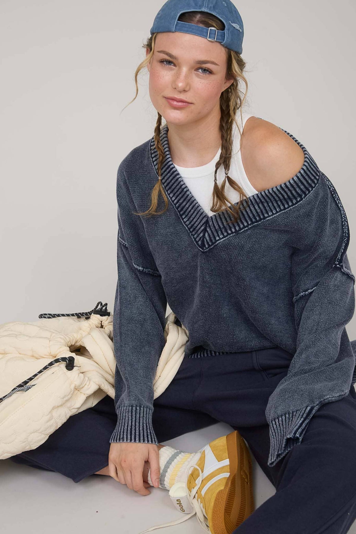 POCKET DETAIL KNIT LOUNGE PANTS