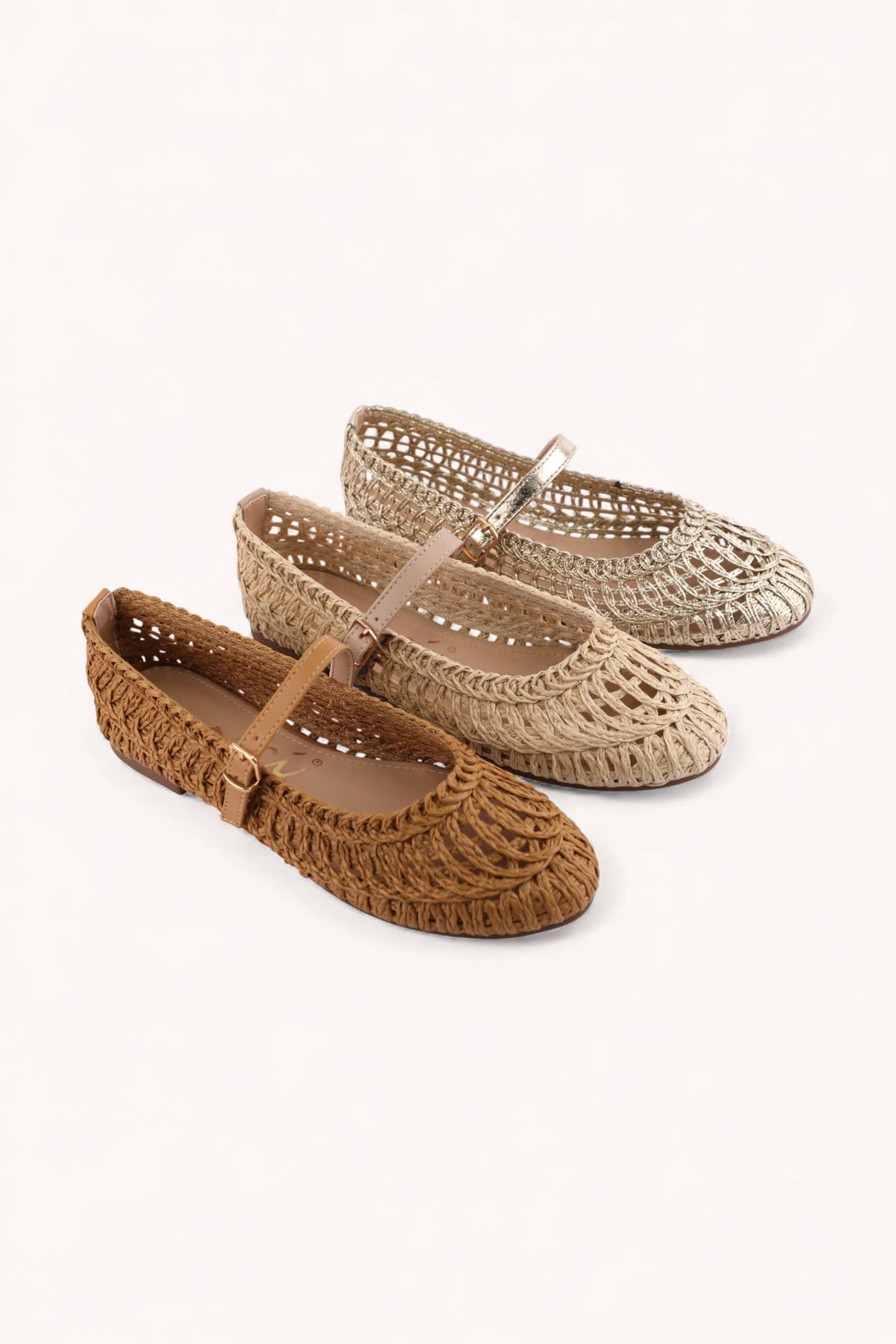 SUSAN WOVEN DESIGNED MARY JANE FLAT