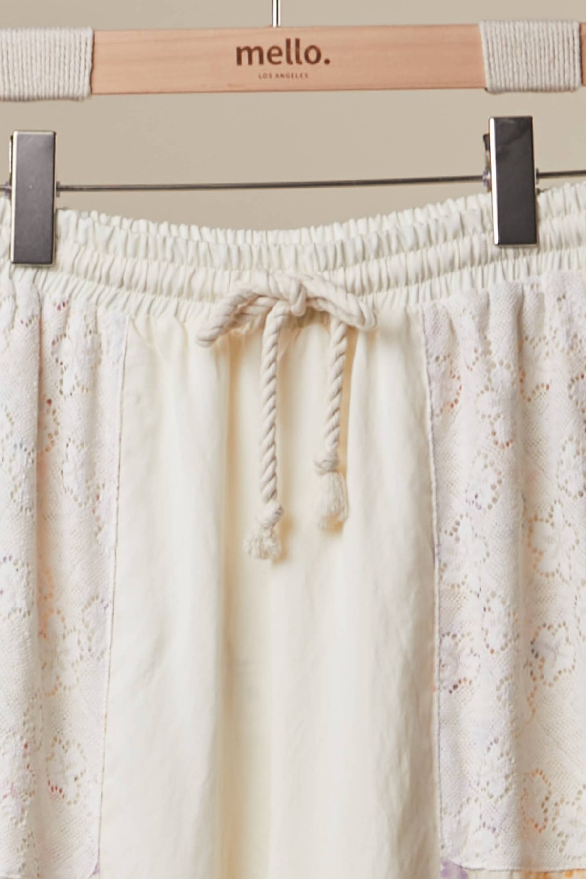Floral Patchwork Ruffle Pants