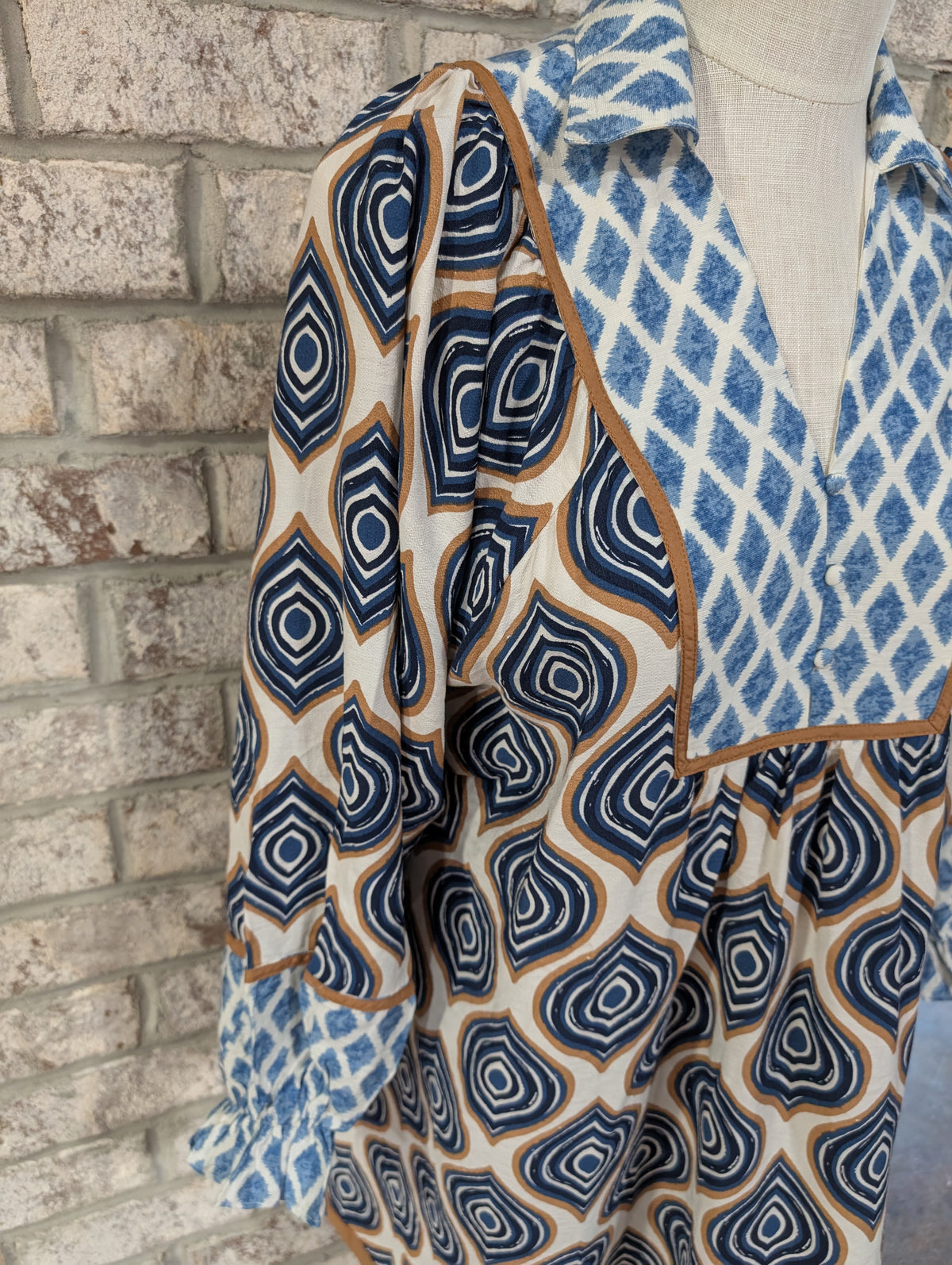 Geometric Print Boho Tunic Dress