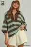 Half Zip Stripe Pullover