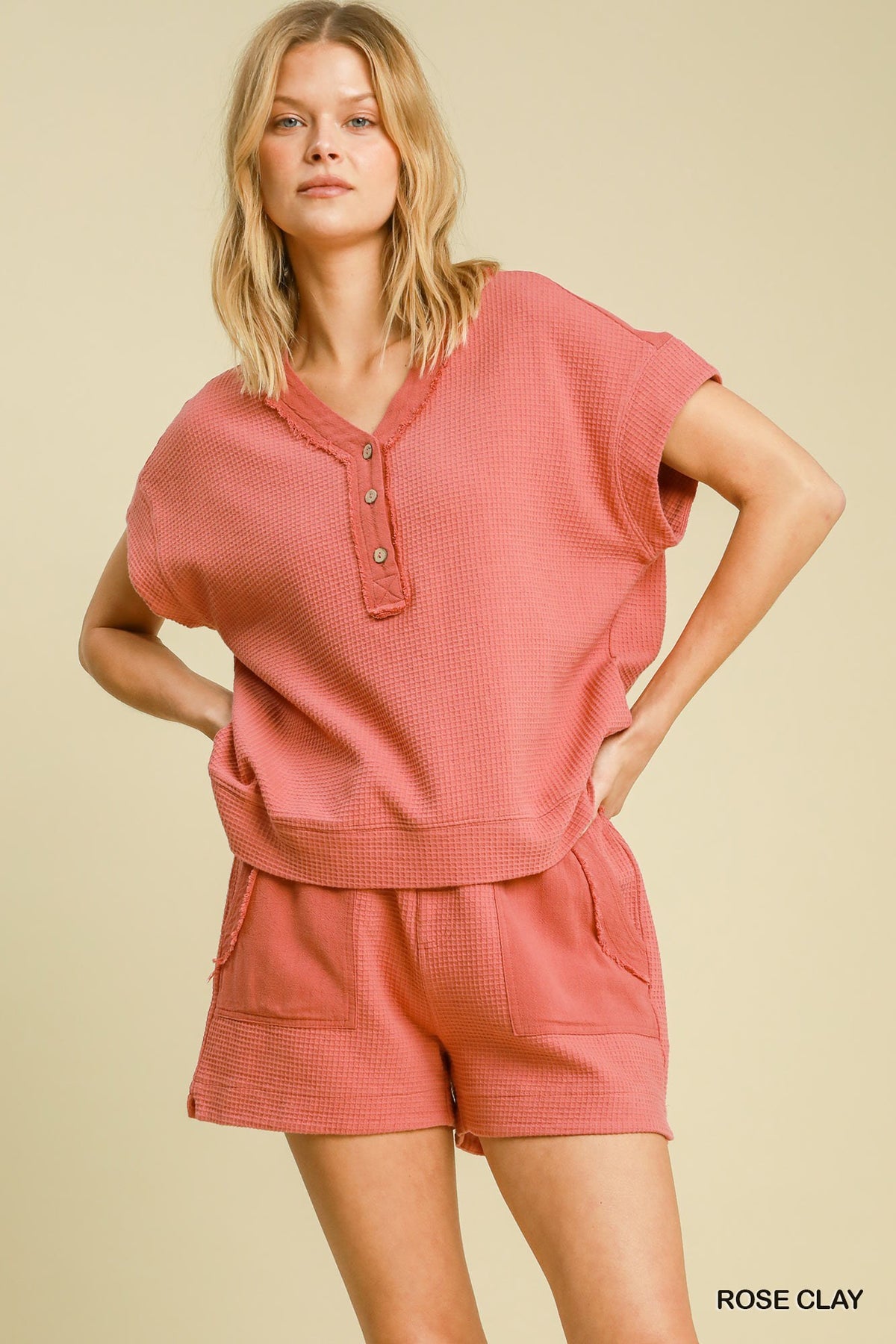 Washed Thermal Jacquard Top