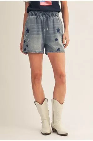 Denim Star Shorts