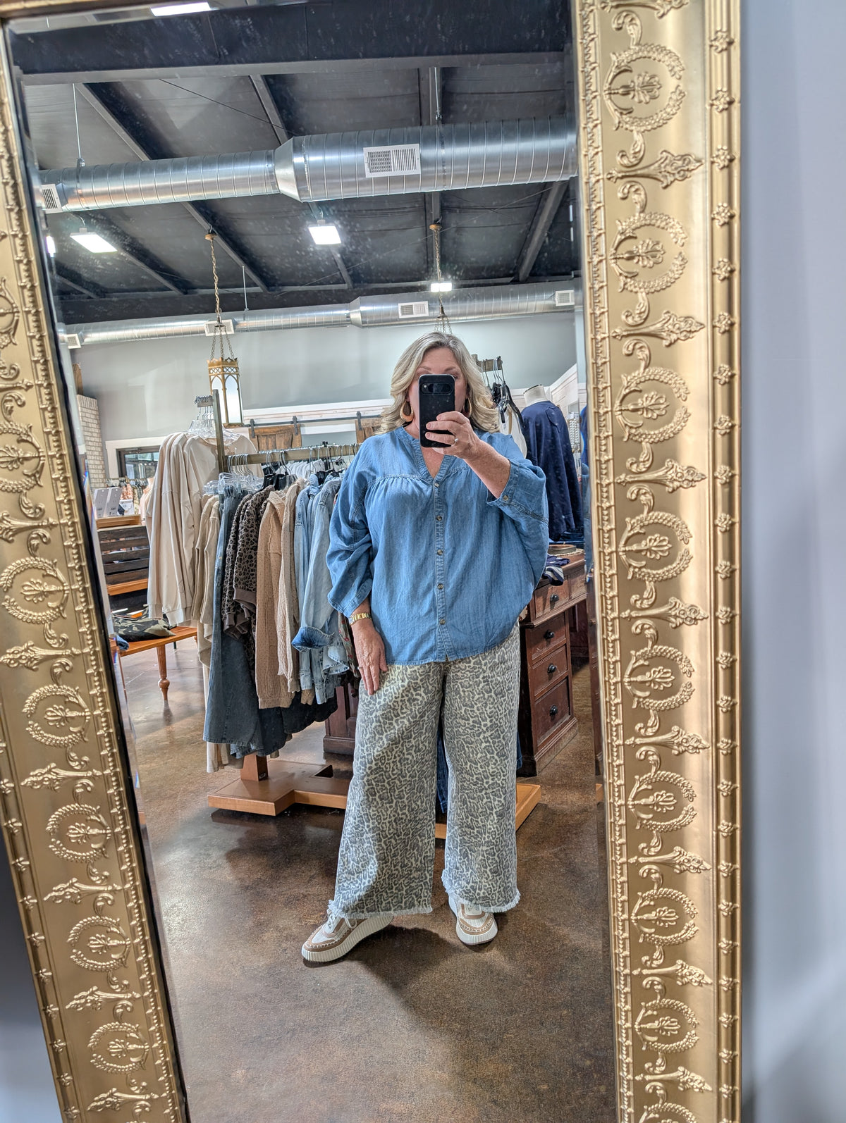 Leopard Print Drawstring Pants