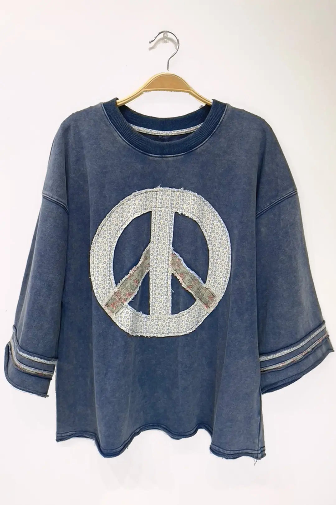 PLUS Mineral Wash Vintage Peace Sign Graphic Tee