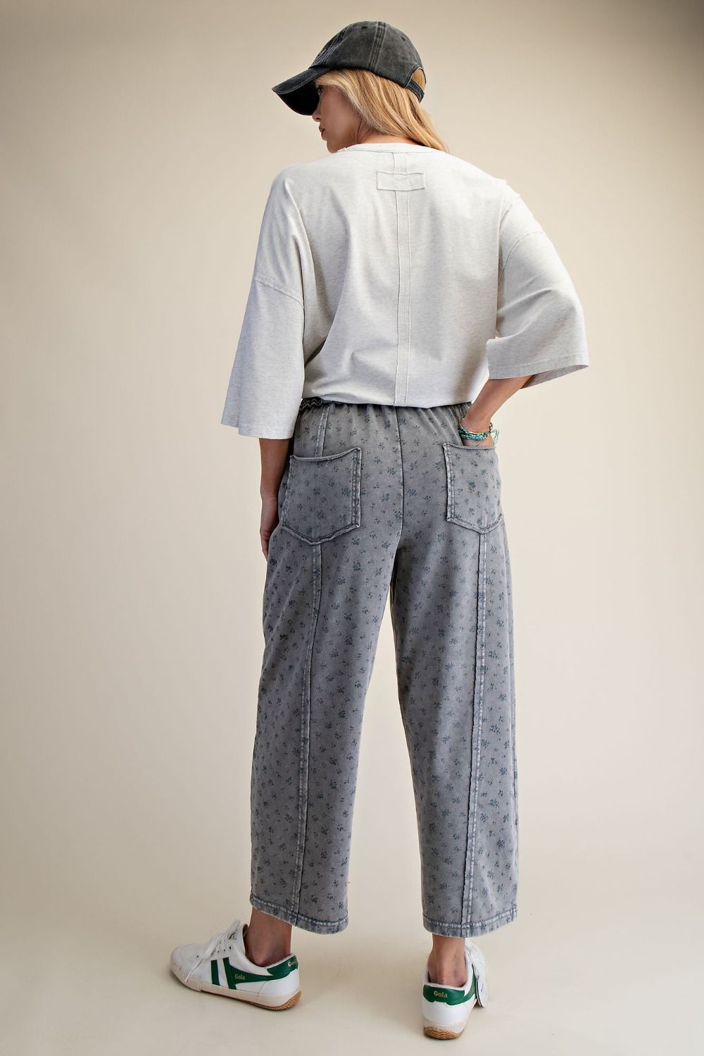 Ditsy Print Terry Pant