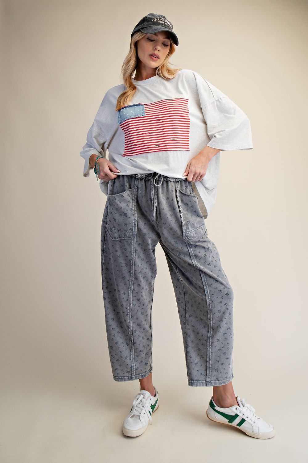 Ditsy Print Terry Pant