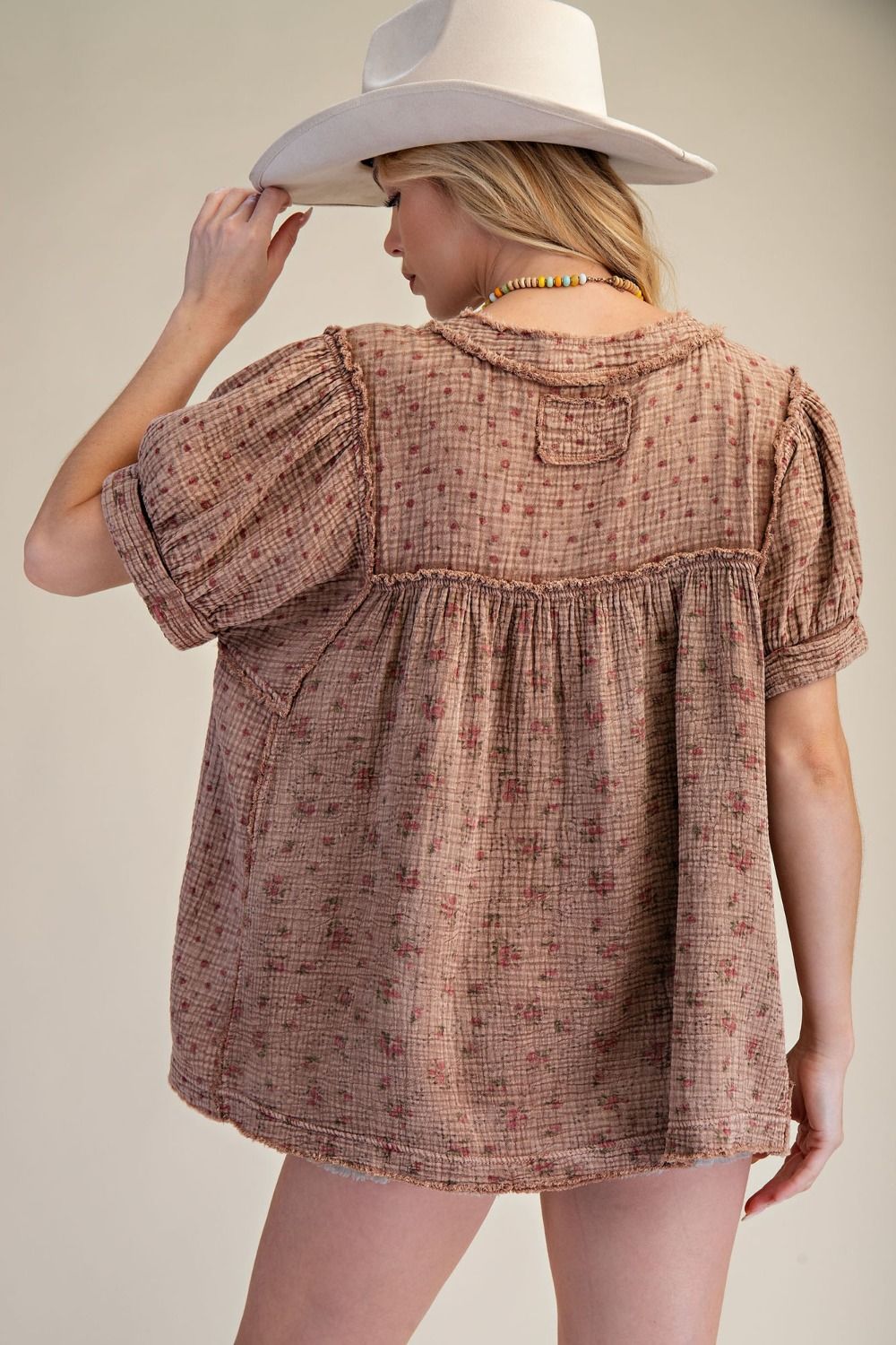 Floral Gauze Top