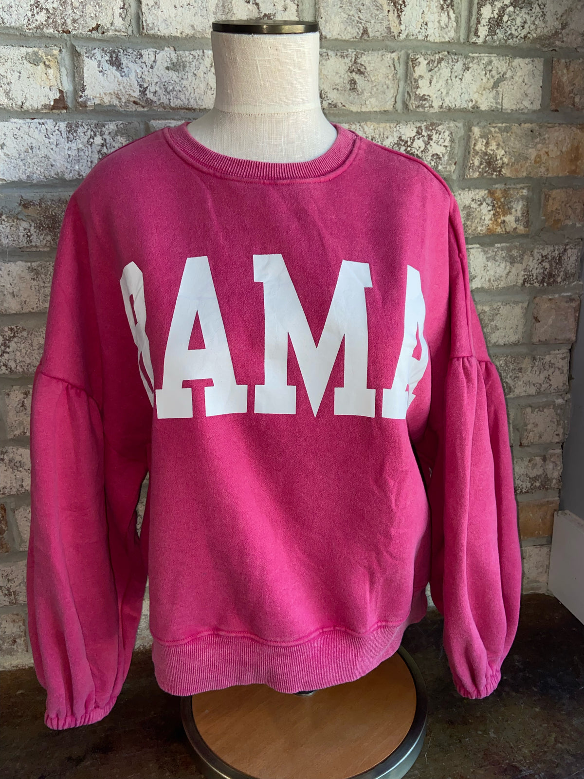 Washed Fuchsia Bama Sweatshirt