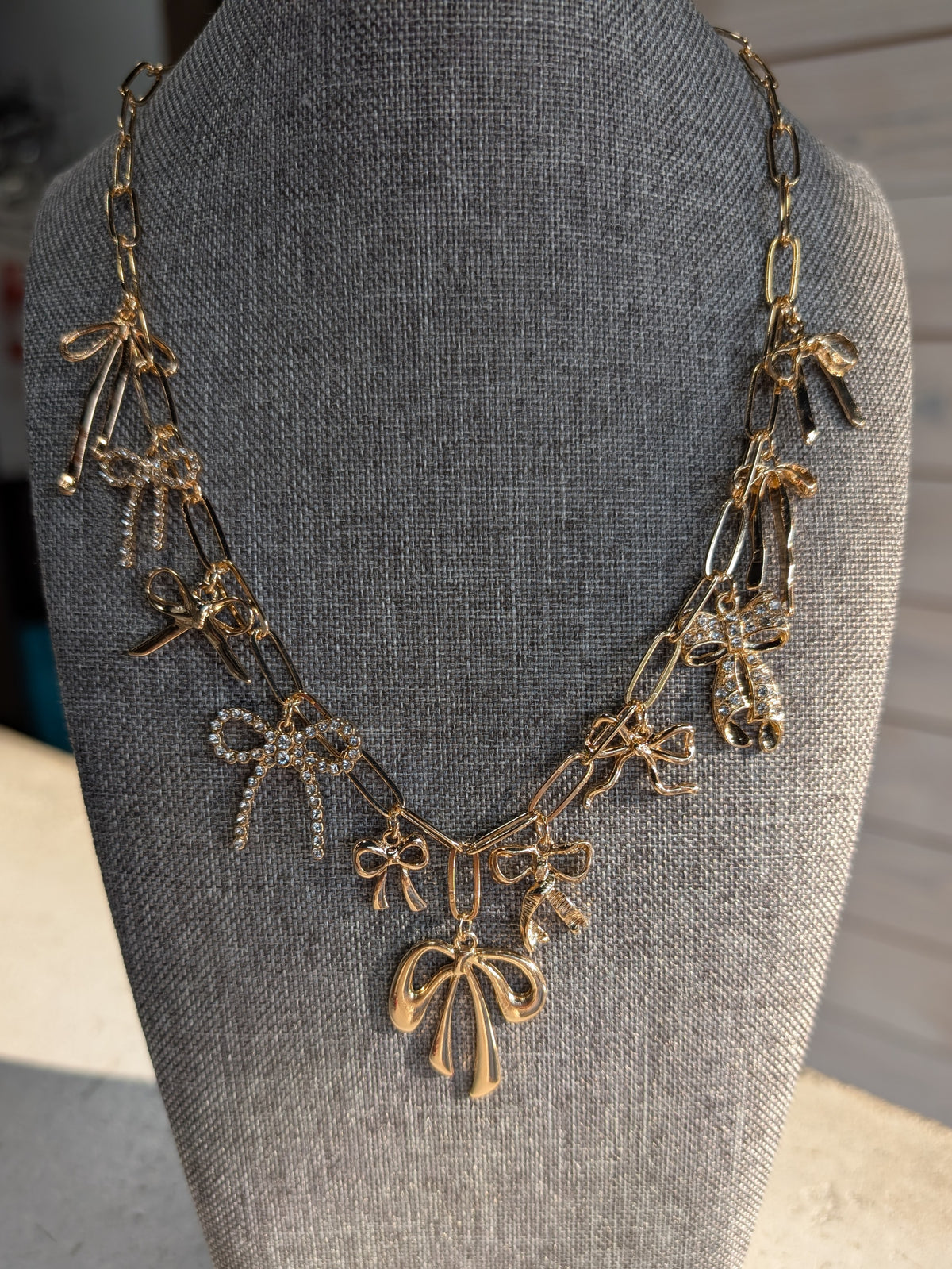 Ribbon Charm Necklace