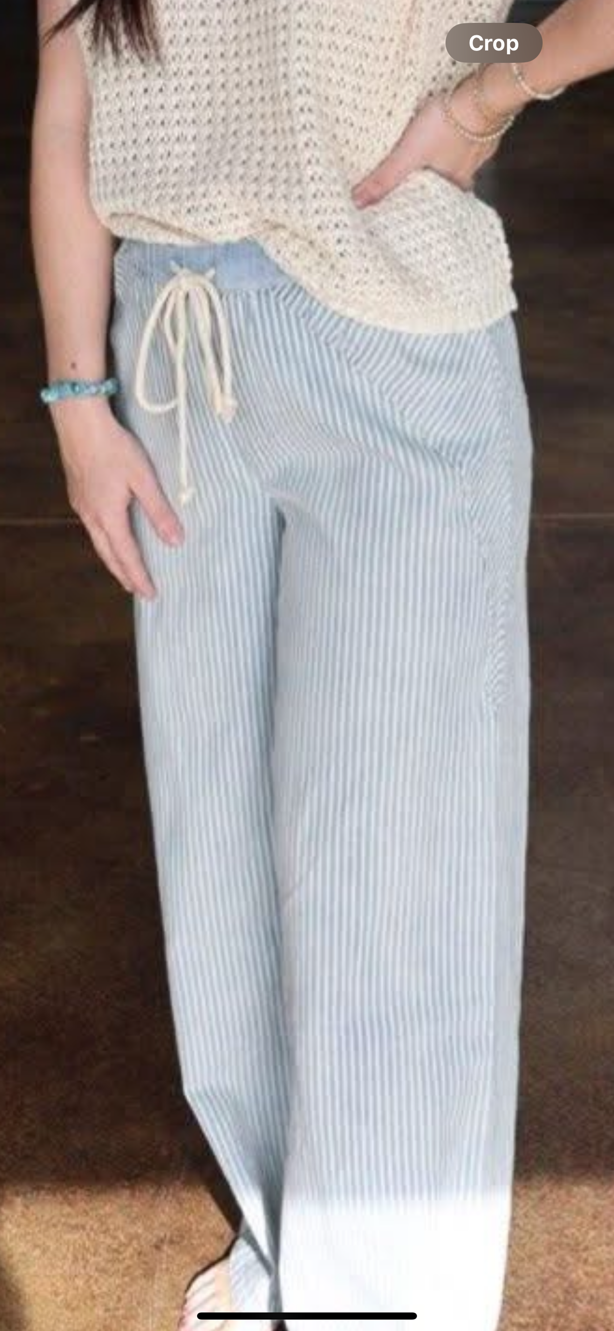 Denim Striped Pants