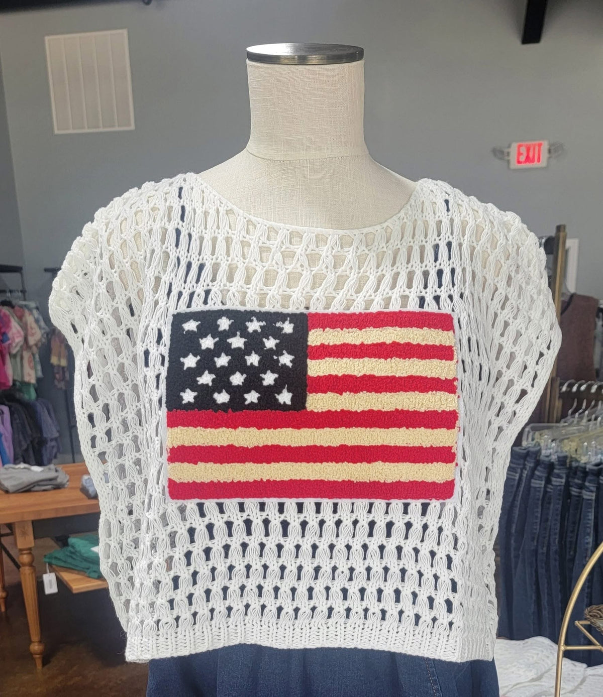 Flag Crochet Sweater