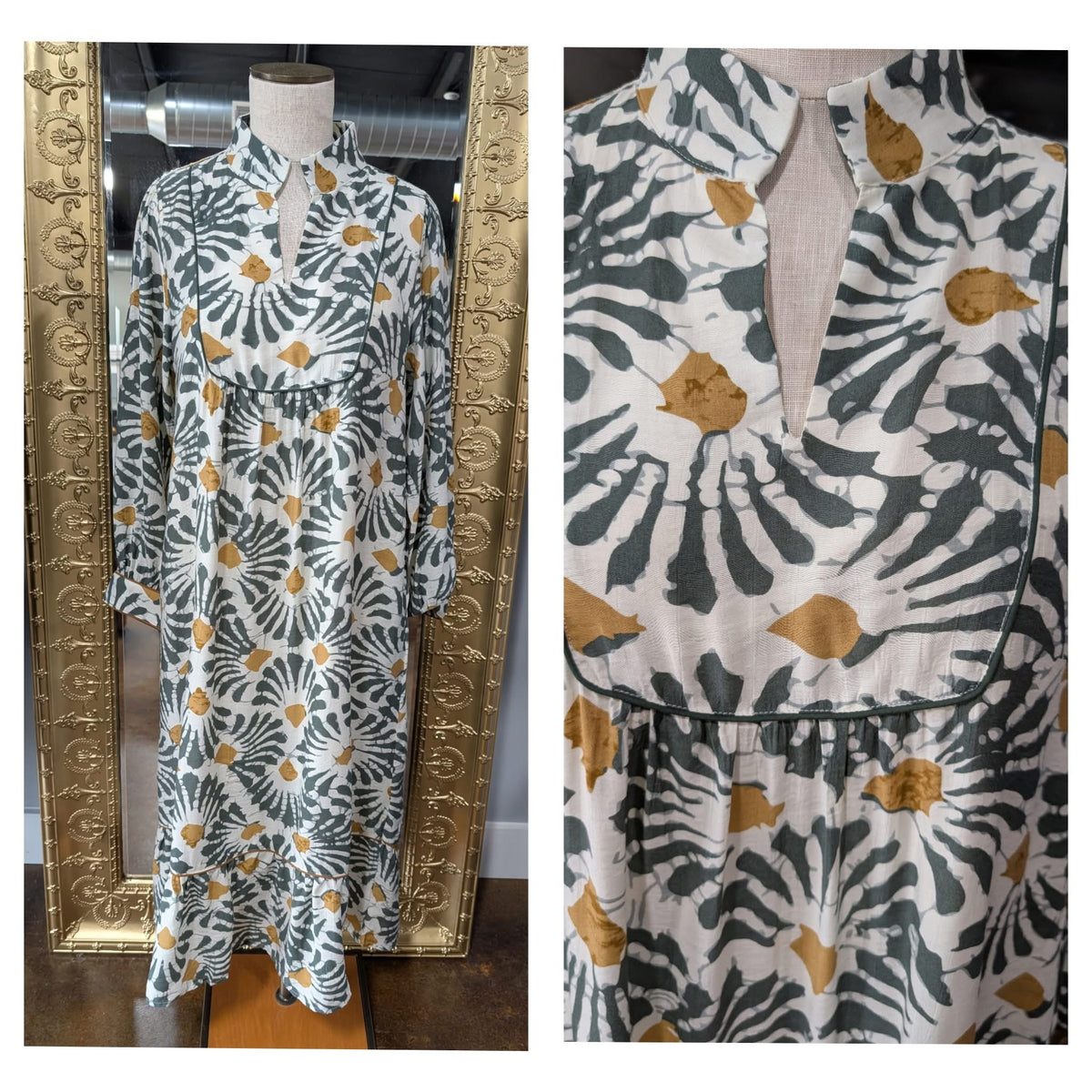 Boho Print Midi Dress