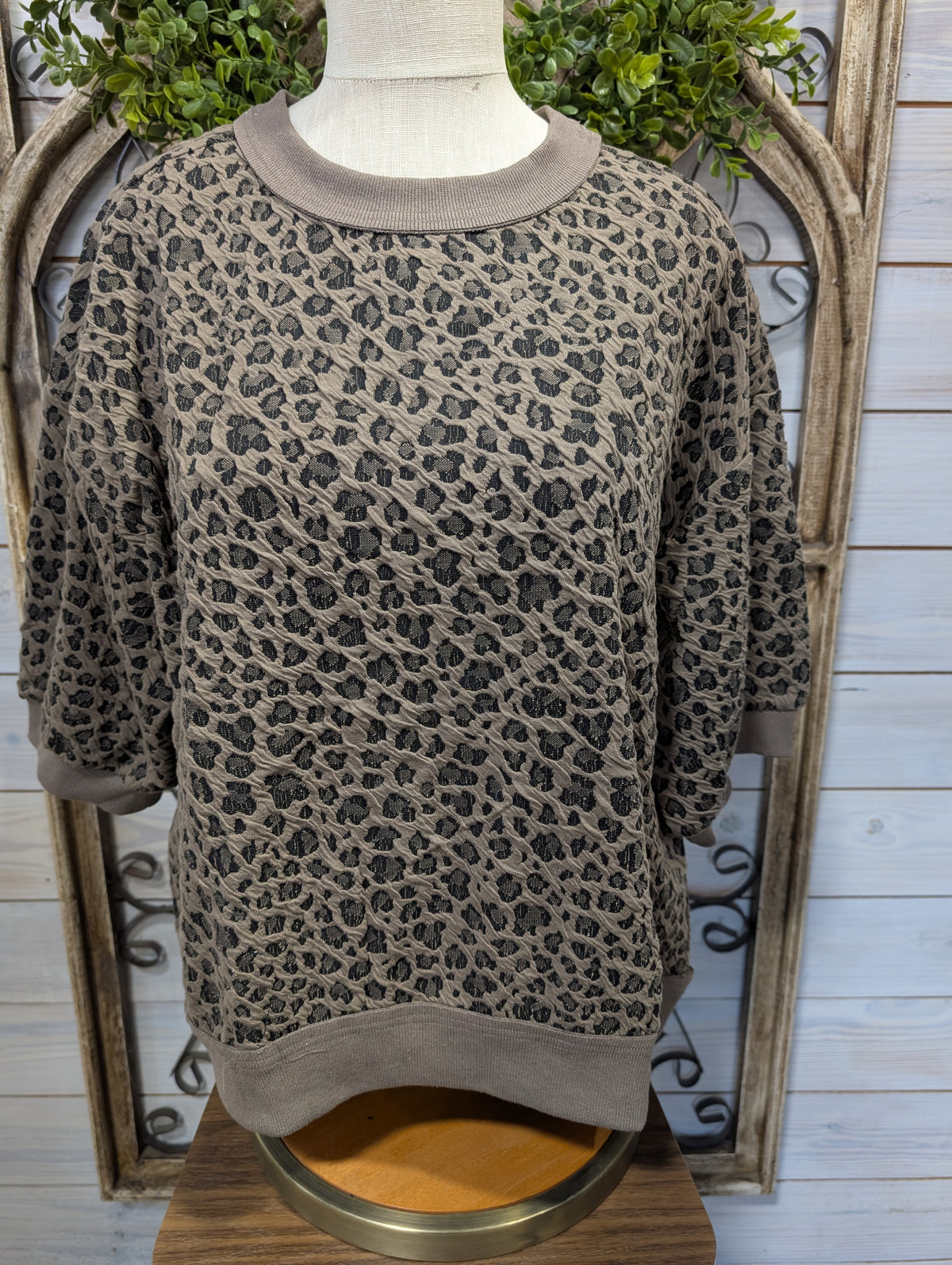 Knit Puff Sleeve Sweatshirt