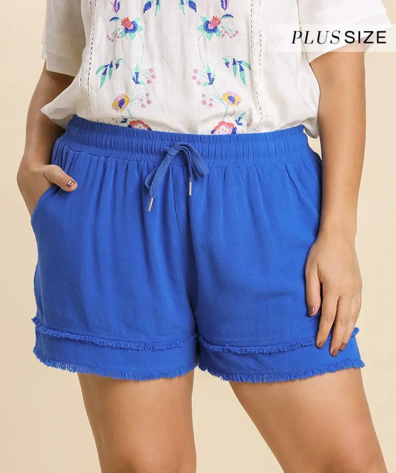 linen Blend frayed short