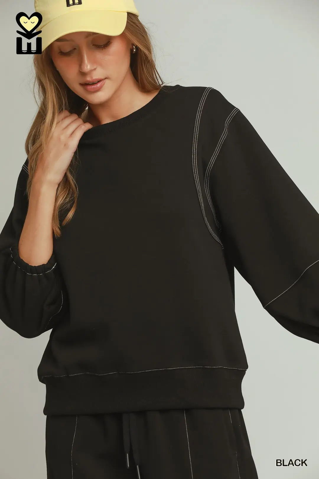 Contrast Stitch Top