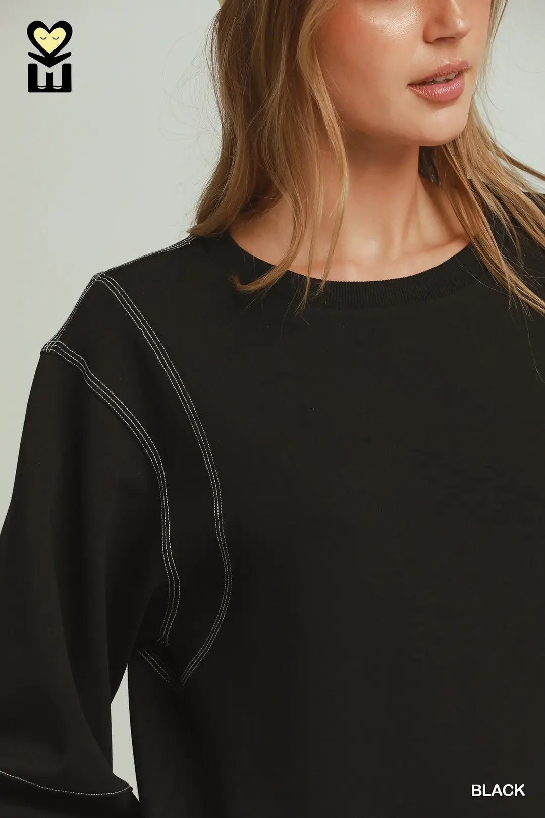 Contrast Stitch Top