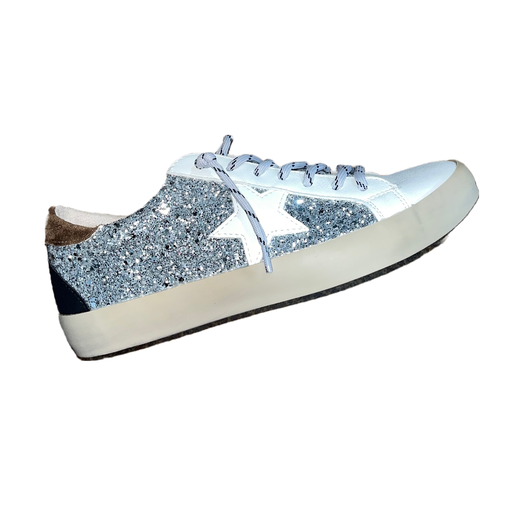 Paula Silver Sparkle Sneakers – ishopfleurish