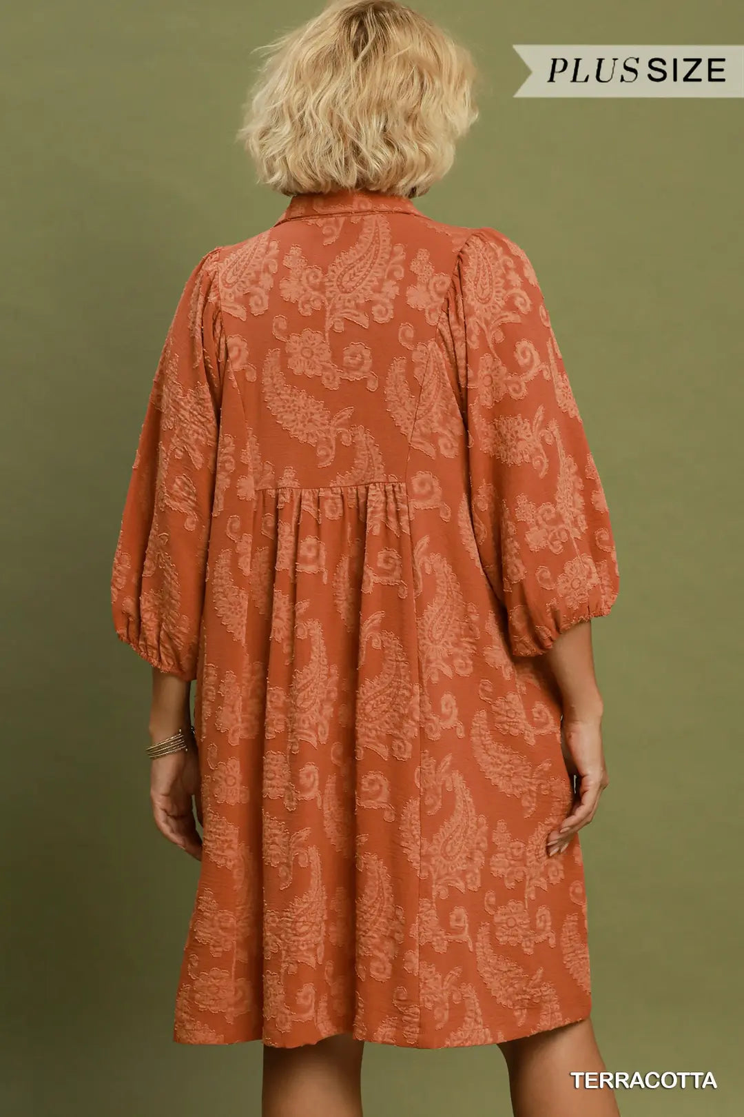 Plus Paisley Print Shift Dress