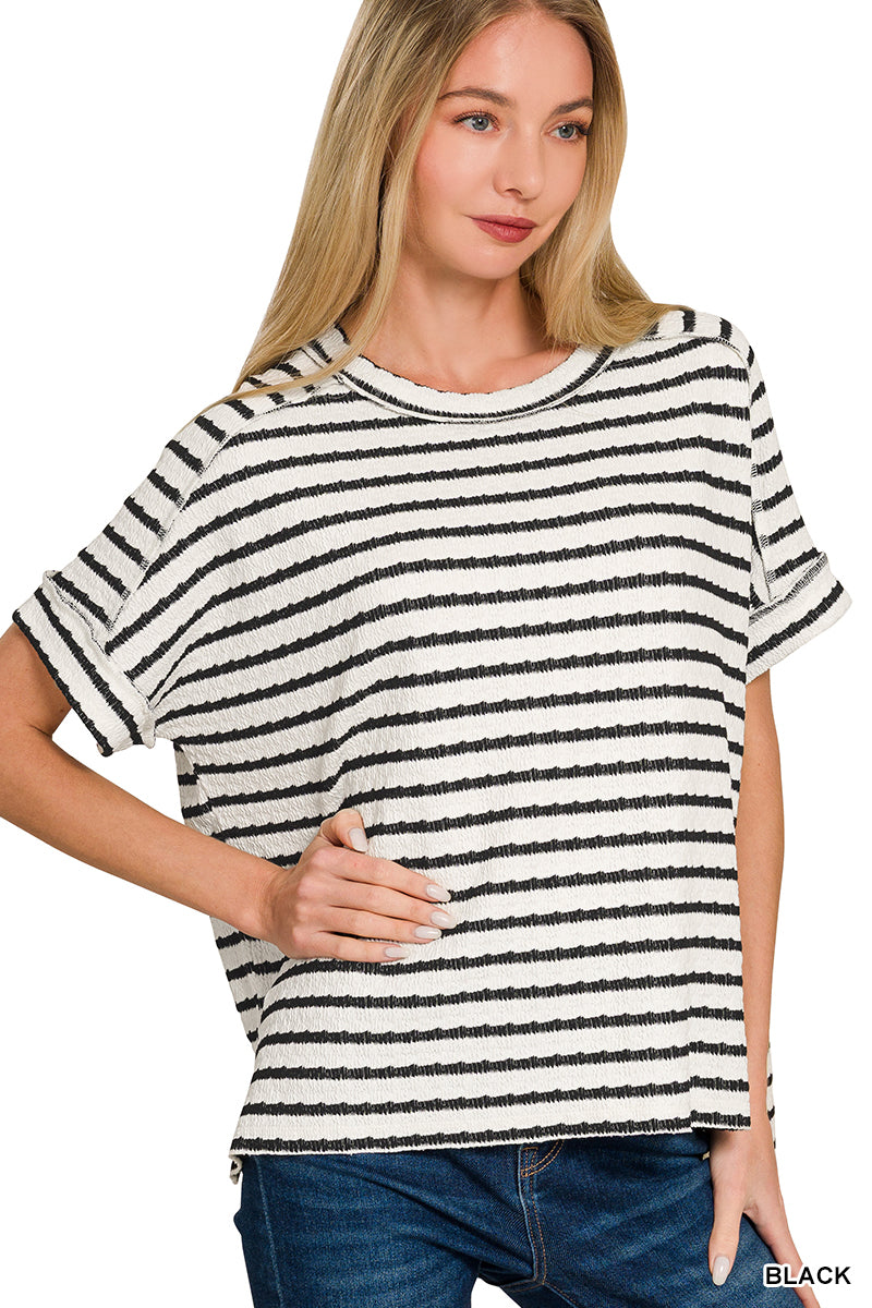 Stripe box tee