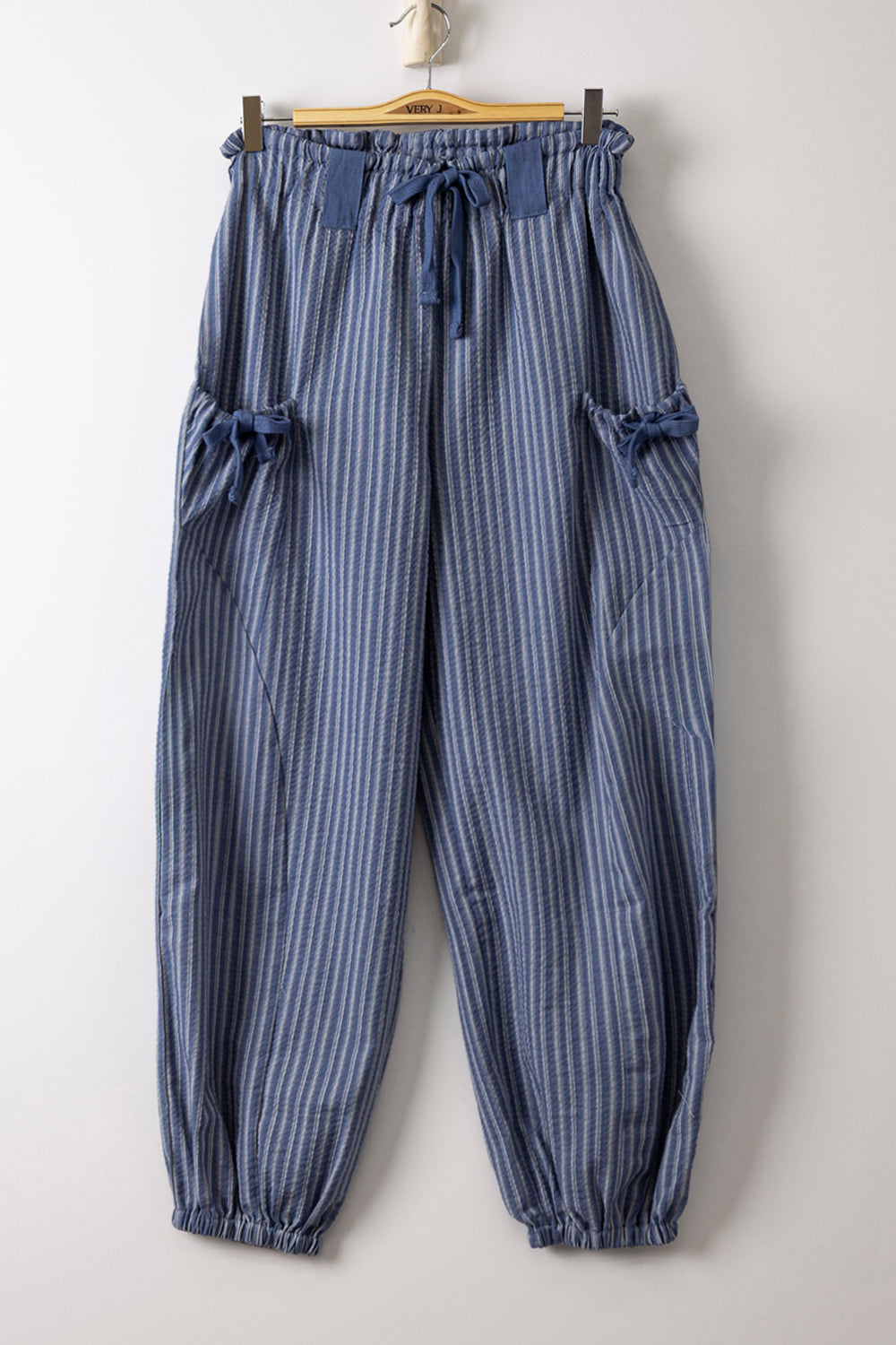 Bow Detail Stripe Pants