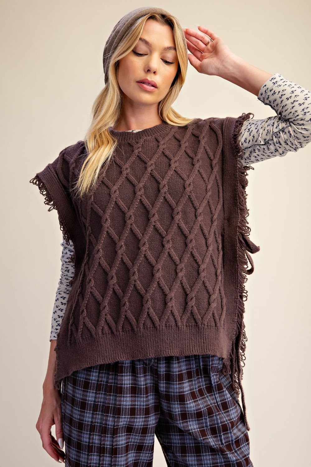 Sleeveless Knitted Sweater Vest