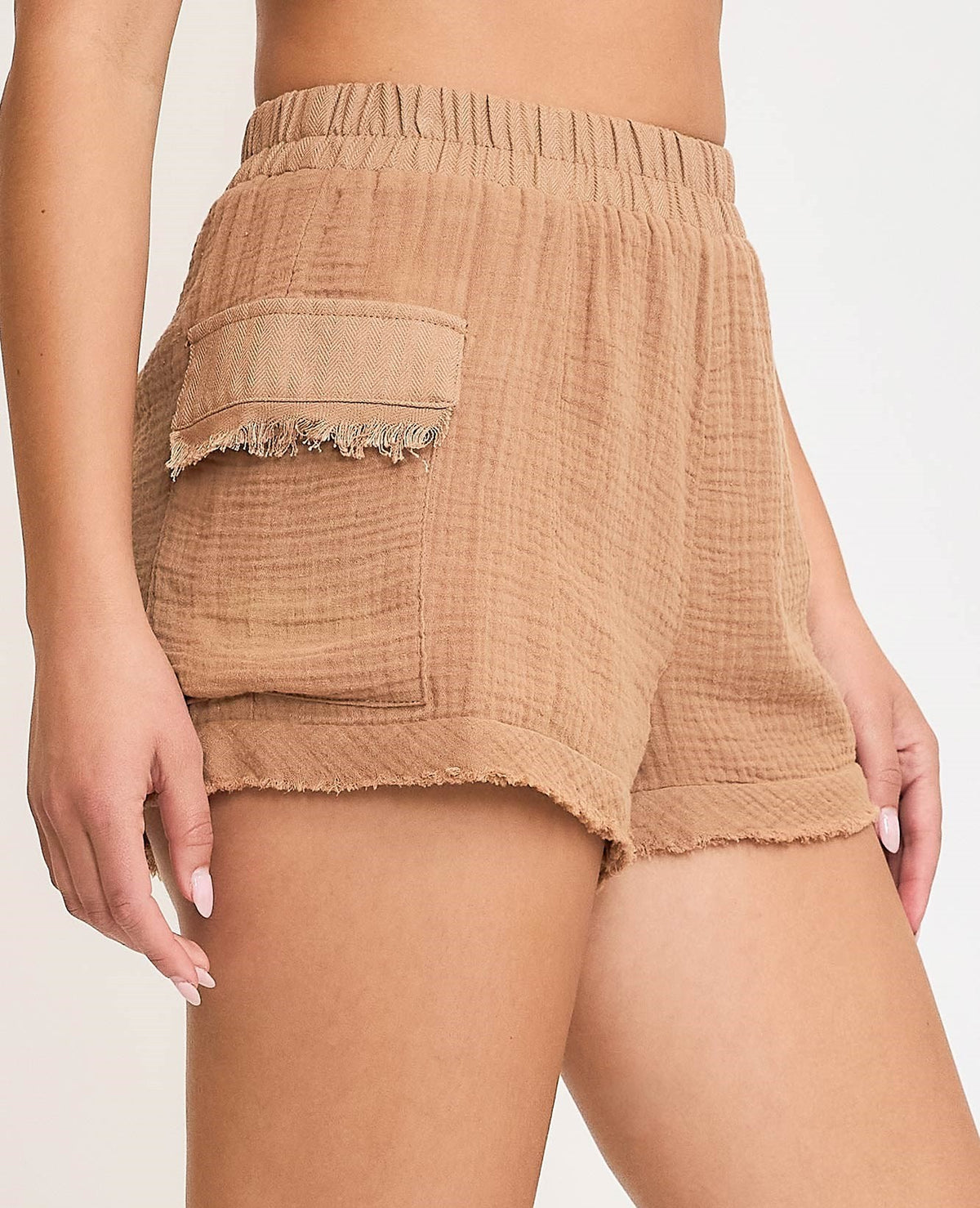 Washed Cotton Gauze Shorts